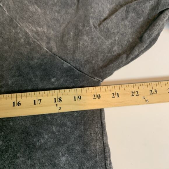 Jaded Gypsy Dress Womens S/M Mini Ripped Off The Shoulder Mineral Wash Boho Gray - Picture 7 of 8